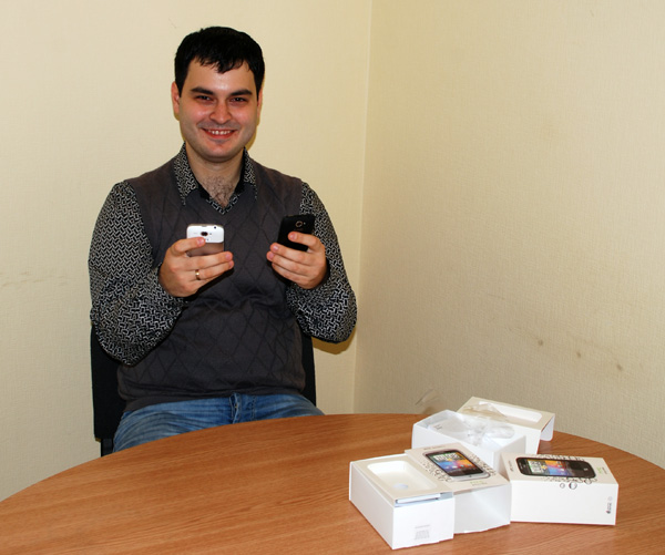 Пара призовых HTC Wildfire отправилась в Одессу