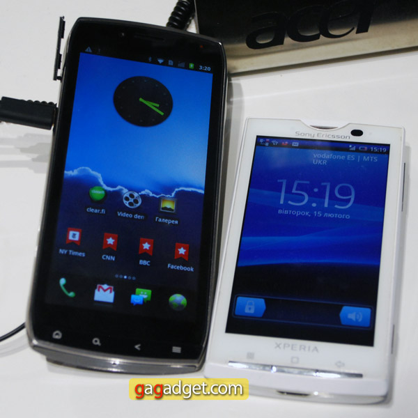 MWC 2011: Android-смартфоны Acer Iconia Smart, beTouch E210 и Liquid Mini своими глазами (видео)-11