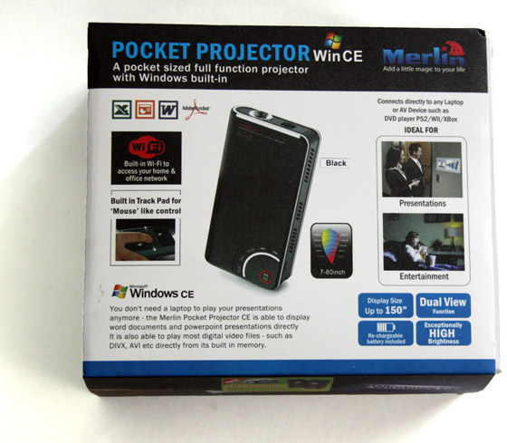 Обзор портативного видеопроектора MERLIN Pocket Projector WinCE [R]-2