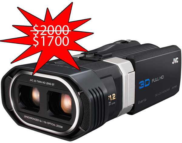 Дешевеет на глазах: 3D-видеокамера JVC GS-TD1 поступила в продажу в США