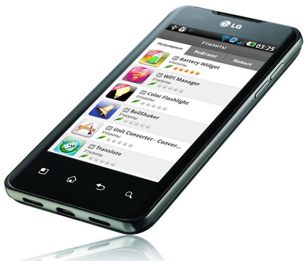 Марафон: магазин приложений LG World в LG Optimus 2X