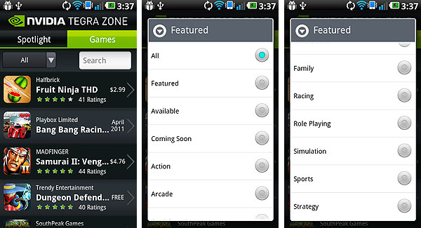 Android-гид: Nvidia Tegra Zone — каталог игр, оптимизированных для процессора Tegra-4