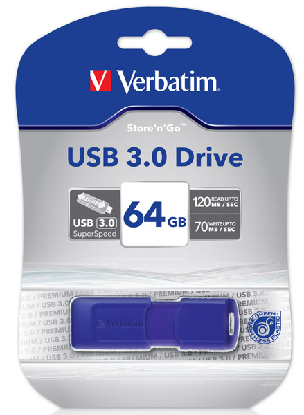 Голубые флешки: Verbatim Store ‘n’ Go с поддержкой USB 3.0