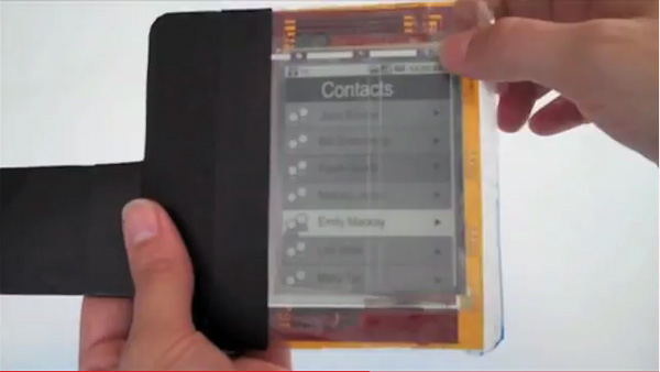 Прототип телефона с гибким дисплеем E-Ink (видео)