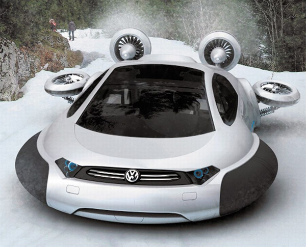 Volkswagen Aqua: концепт автомобиля-амфибии на воздушной подушке