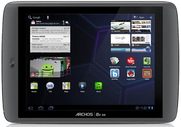 Планшеты Archos 80 G9 и 101 G9: Android 3.1, процессор 1.5 ГГц и жесткий диск на 250 ГБ-2