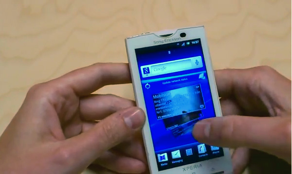 Android 2.3 Gingerbread в Sony Ericsson XPERIA X10 (видео)