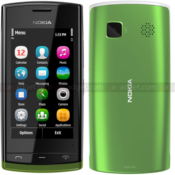 Nokia 500: обновление С5-03 с гигагерцевым процессором и цветными сменными крышками