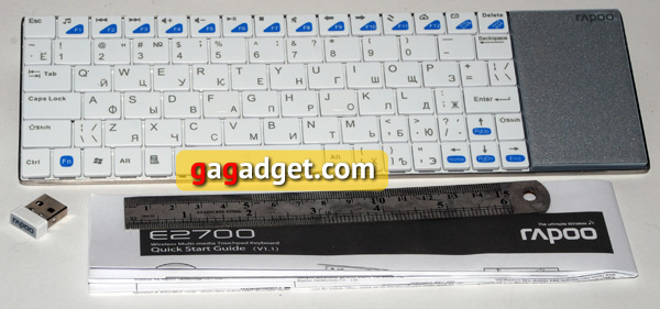 Выиграй беспроводную клавиатуру Rapoo E2700 с  тачпадом