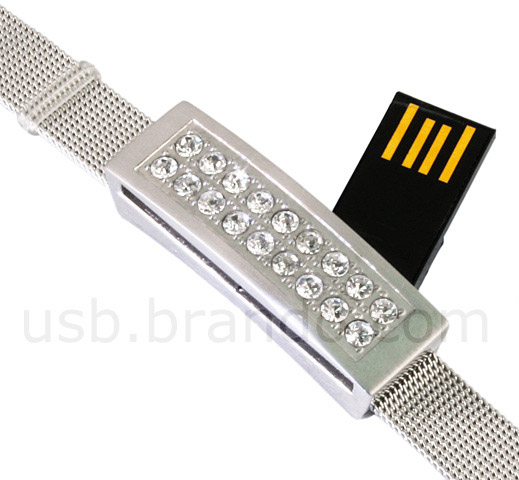 Гламурный браслет с USB-флешкой