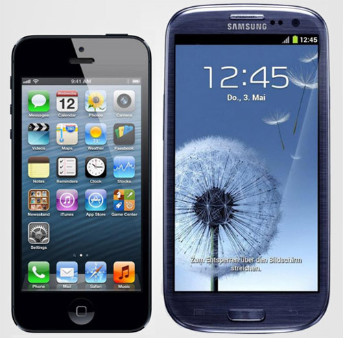Сравнение дисплеев в iPhone 5 и Samsung Galaxy S III