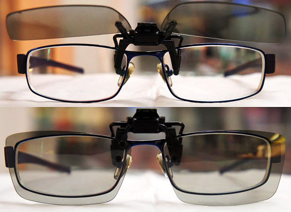 Пассивные 3D-очки LG, пристёгивающиеся к обычным очкам