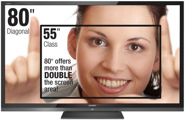 80-дюймовый умный 3D-телевизор Sharp LC-80LE844U скоро появится в Украине