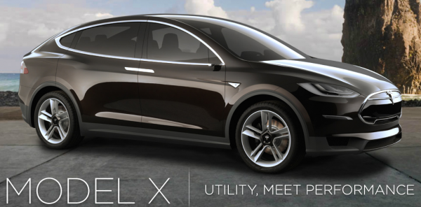 Tesla Model X: электрокроссовер с дверьми "крылья чайки" и 17" дисплеем на центральной консоли