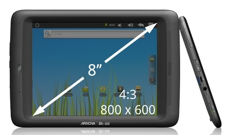 Archos Arnova 8b G2: 8-дюймовый планшет c USB-разъемом-2