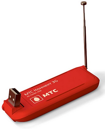 МТС начала продажи 3G-модема с телескопической антенной для «МТС Коннект 3G» 