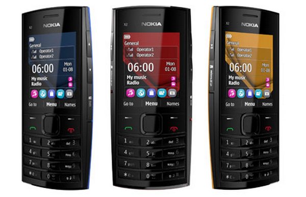 Музыкальный дамбфон Nokia X2-02 с поддержкой двух sim-карт-2