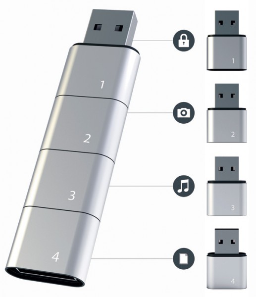 Amoeba: концепт модульных USB-флешек-2