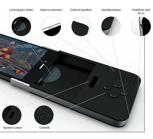 Концепт чехла Gaming Pod, превращающего iPhone в игровую приставку-7