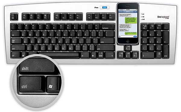 The One: классическая клавиатура с док-станцией для iPhone и iPod touch-4