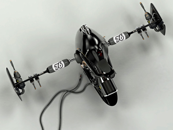 Концепт летающего мотоцикла для гладиаторских боев-4