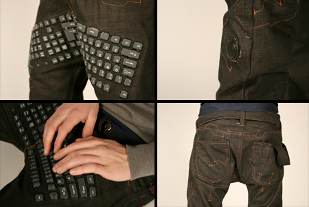 Портативней некуда: штаны со встроенными клавиатурой, мышкой и колонками-3