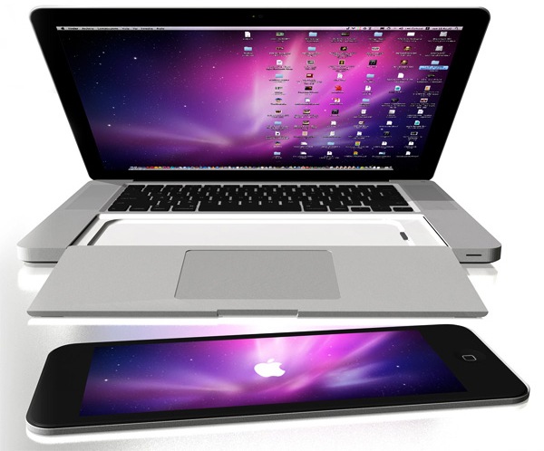Концепт ноутбука Magic MacBook Pro с пультом iRemote-2