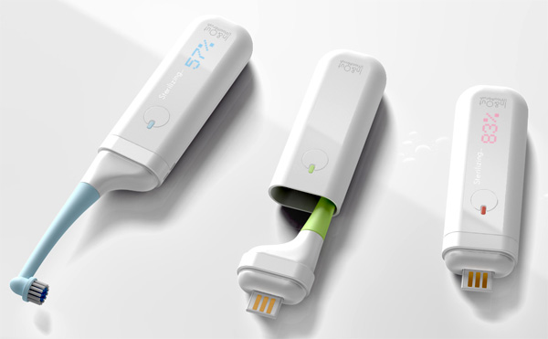 Гибрид зубной электрощетки и USB-флешки