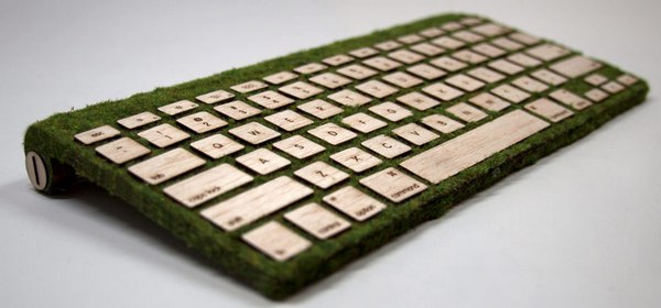 Apple Natural Keyboard: беспроводная клавиатура из дерева и со мхом