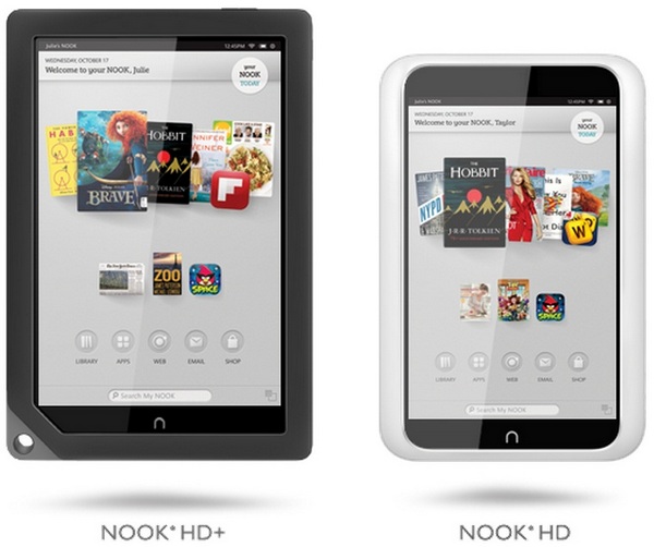 Barnes & Noble Nook HD и Nook HD+: планшеты на 7 и 9 дюймов