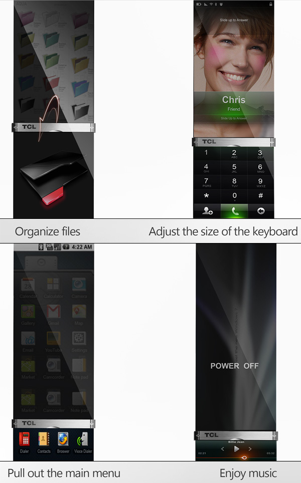 Концепт смартфона M-Phone с экраном, разделённым на два настраиваемых «окна»-5