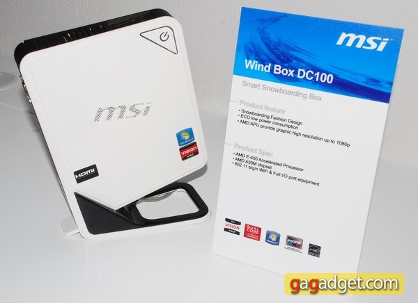 MSI WindBox DC100: симпатичный неттоп с процессором AMD E450-4