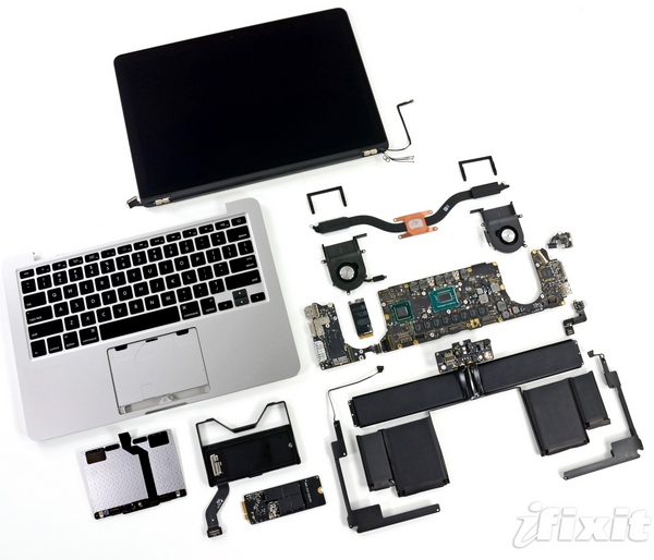 Разборка MacBook Pro Retina 13 силами iFixit и... котёнка-27