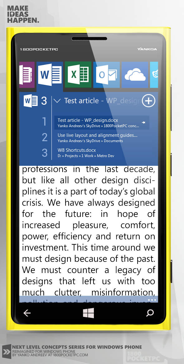 Впечатляющий концепт Microsoft Office для Windows Phone 8-6