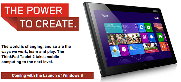 Названы цена и сроки для Lenovo ThinkPad Tablet 2 на Windows 8 с доком-клавиатурой