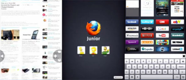 Mozilla показала прототип браузера Junior для iPad