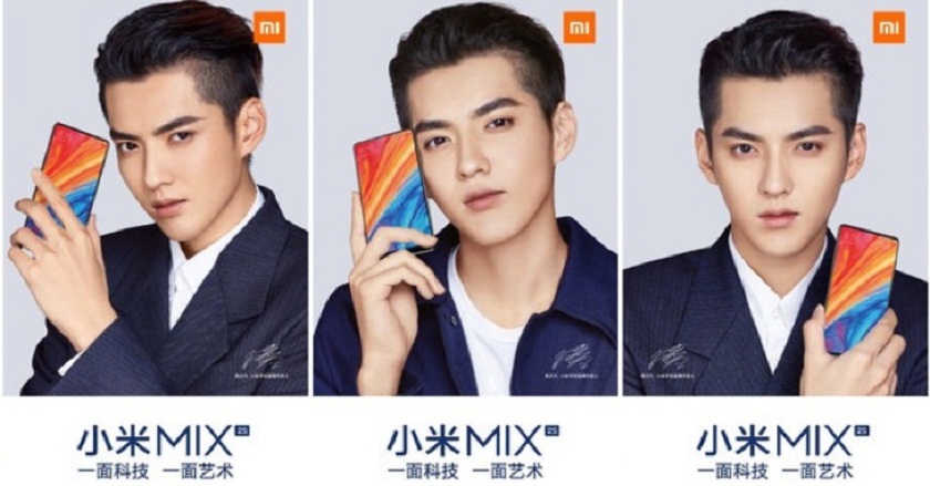 Xiaomi Mi Mix 2S pokazane na plakatach reklamowych: przedni aparat jest nadal na dnie