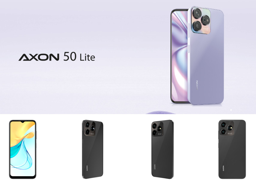 ZTE Axon 50 Lite - smartphone di fascia media con fotocamera da 50MP, batteria da 5000 mAh, design in stile iPhone 14 Pro al prezzo di 250€.