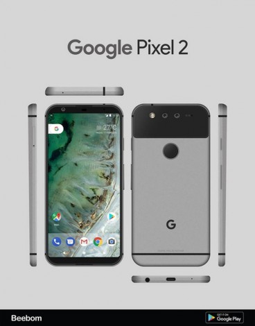 Появились первые рендеры Google Pixel 2