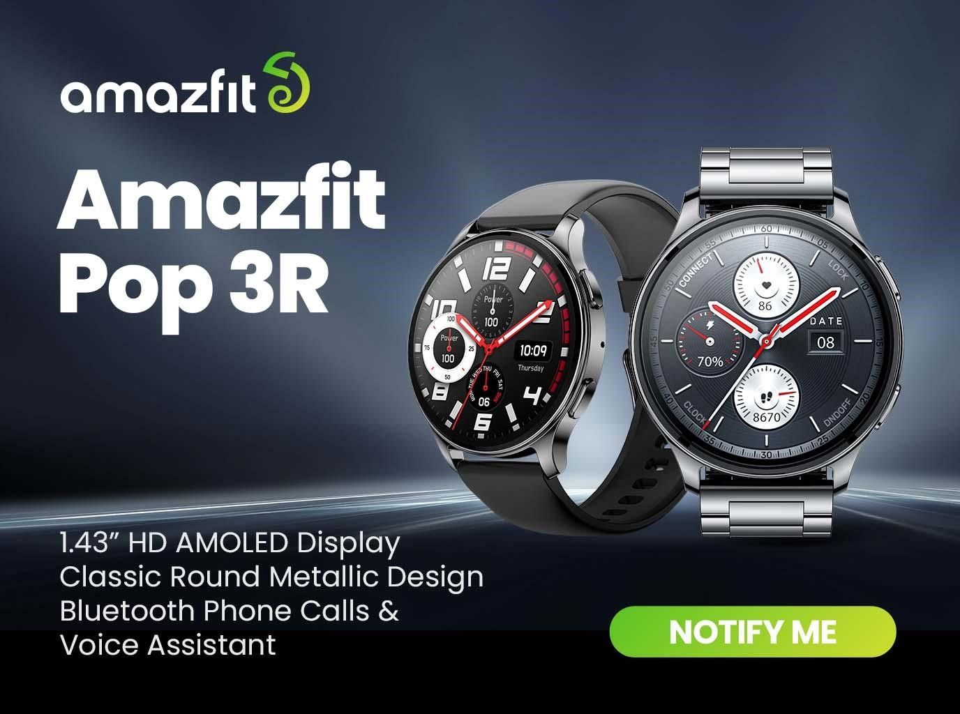 Amazfit Pop 3R: smartwatch asequible con sensor de SpO2 y 12 días de batería por 42 dólares