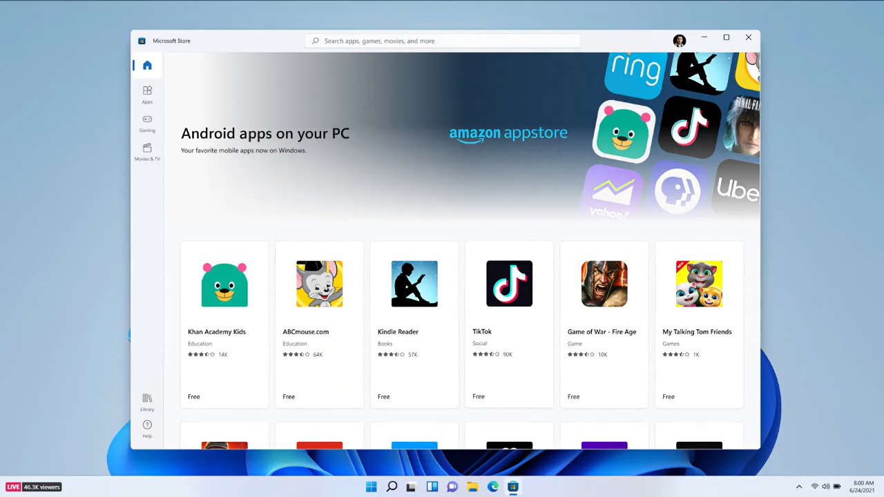 Microsoft étend l'accès aux applications Android dans Windows 11