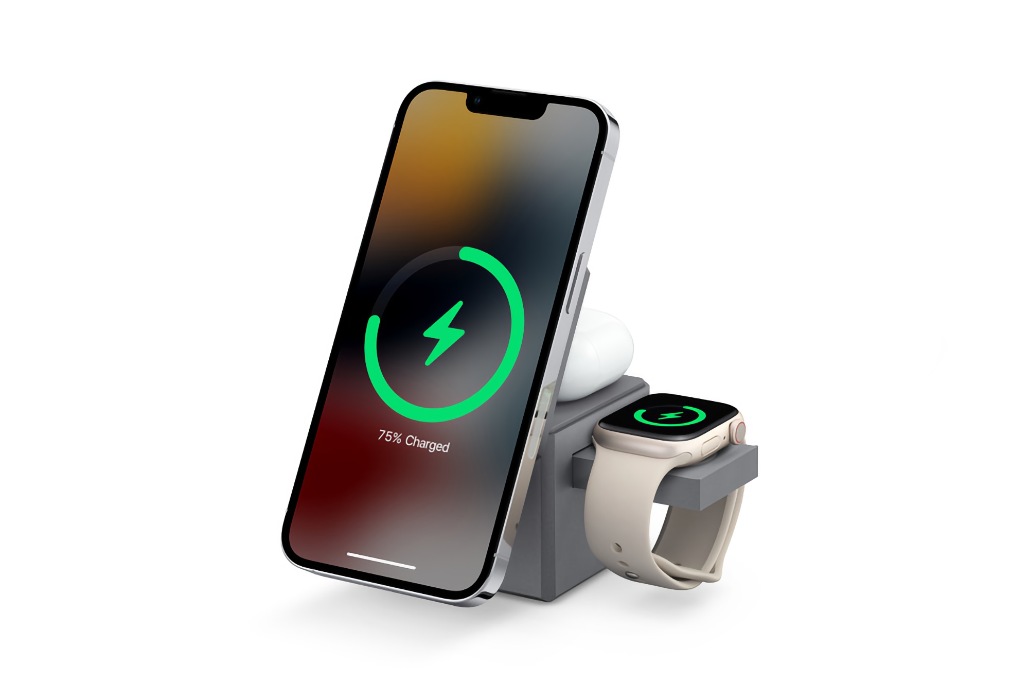 Anker 3-in-1 Cube : Station de recharge sans fil MagSafe compacte pour iPhone, Apple Watch et AirPods