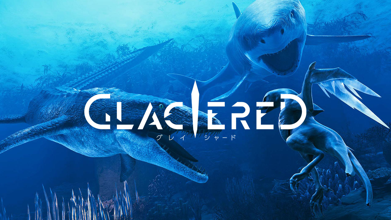Announcement of Glaciered, an underwater action game about a dinosaur on a frozen Earth