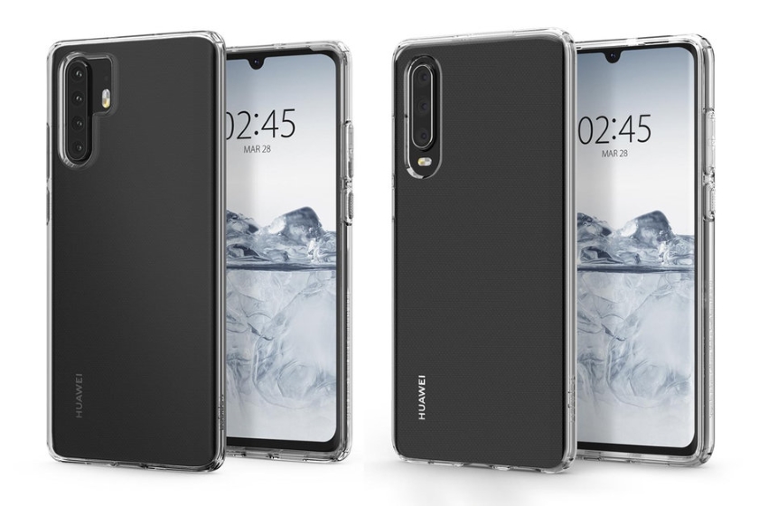 Производитель аксессуаров Spigen раскрыл дизайн смартфонов Huawei P30 и Huawei P30 Pro