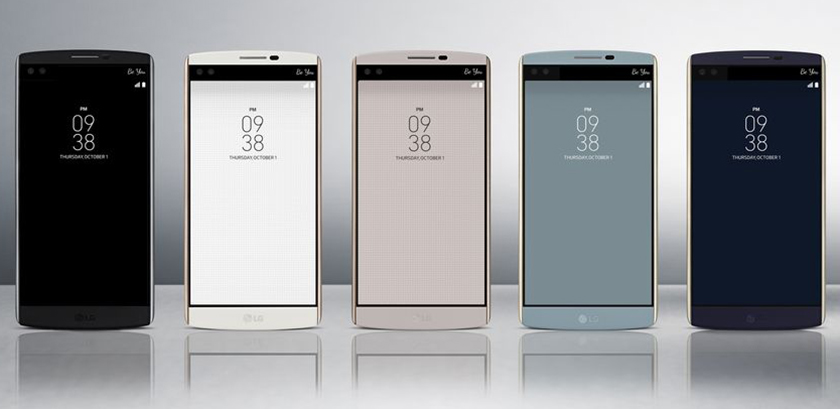 LG представила смартфон V10 с двумя экранами и двойной фронтальной камерой