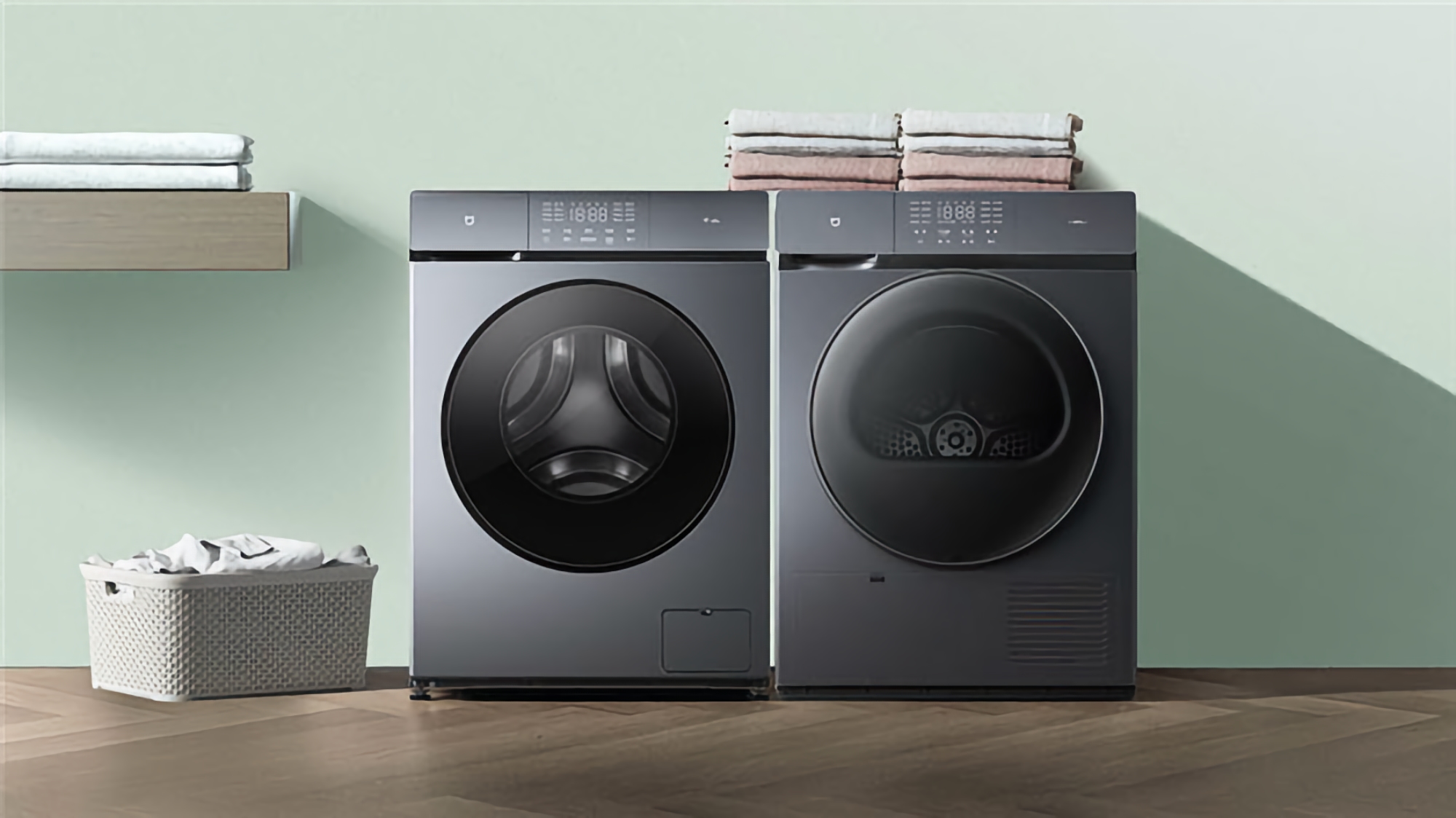 Xiaomi presentó bajo la marca MiJia lavadora y secadora con función de esterilización de ropa por $716