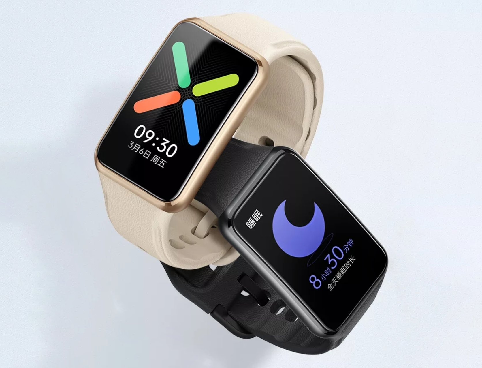 Huawei Watch Fit, Huawei Band 6 and Huawei Band 6 Pro clone: insider showed how OPPO Watch Free smartwatch will look