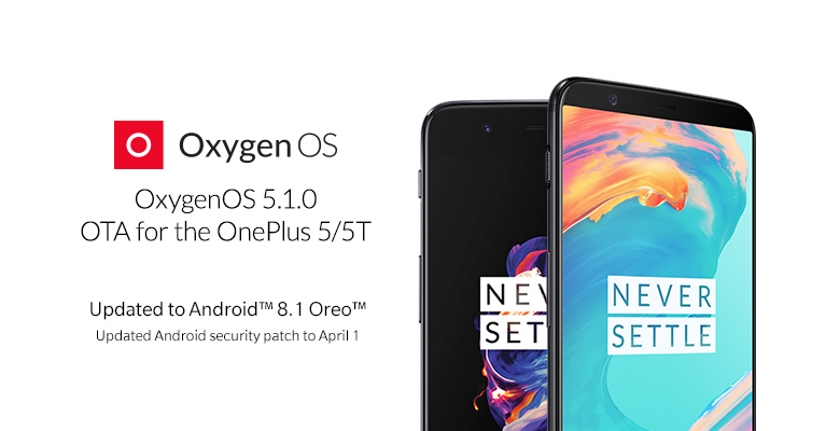OnePlus 5 and OnePlus 5T received the final version of Android 8.1 Oreo