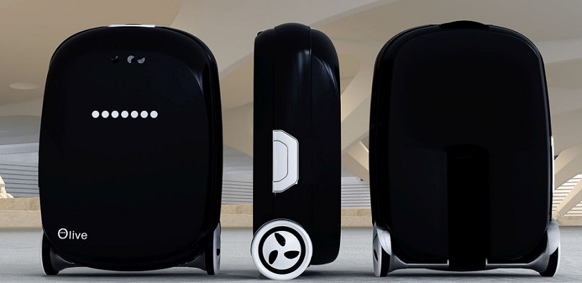 "Умный" чемодан Olive: смартфон зарядит и с ветерком прокатит