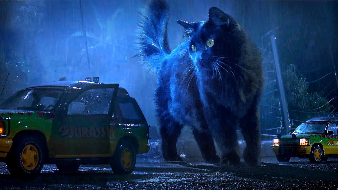 15 млн переглядів за півтора тижні: OwlKitty показала кумедний «Парк Юрського періоду» з кішкою замість динозаврів